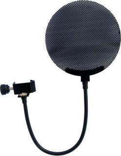 Mikrofonový plop filtr, kovový, černý