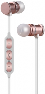 AV:link EMBT1-RSE magnetická Bluetooth sluchátka do uší, růžová