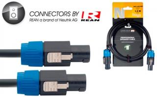 1,5m, 2x 2.5 mm2/14GA, Professional Speaker cable SPK plug/SPK plu