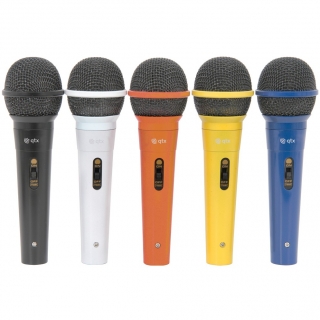 sada 5 barevných mikrofonů pro karaoke