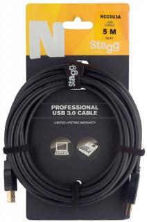 Stagg NCC5U3A, kabel USB/USB 3.0, 5m