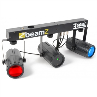 BeamZ 3-Some, světelný set, 2x 57 LED RGBW + laser RG