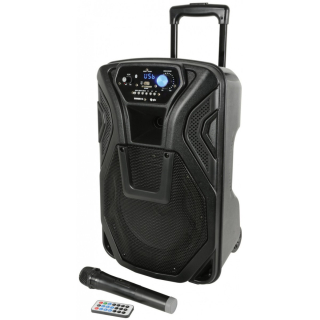 QTX BUSKER-10 mobilní 10" řečnický a zvukový systém MP3/FM/BT/VHF, 60W