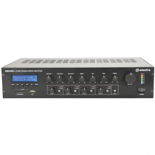 Adastra RM244V, mixážní 4-zónový 100V zesilovač, 240W, BT/MP3/FM