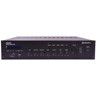 Adastra RM360S, 100V 4-zónový 5-kanálový mixážní zesilovač, 360W, BT/MP3/FM