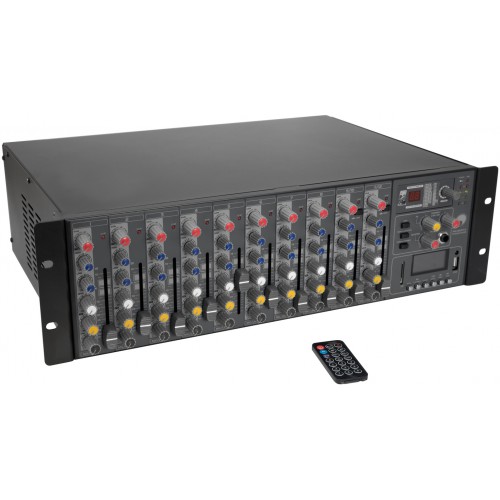 OMNITRONIC RM-1422FXA USB Rack Power Mixer