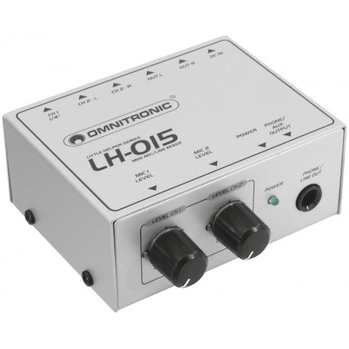 Omnitronic LH-015, mini mixážní pult 2-kanálový