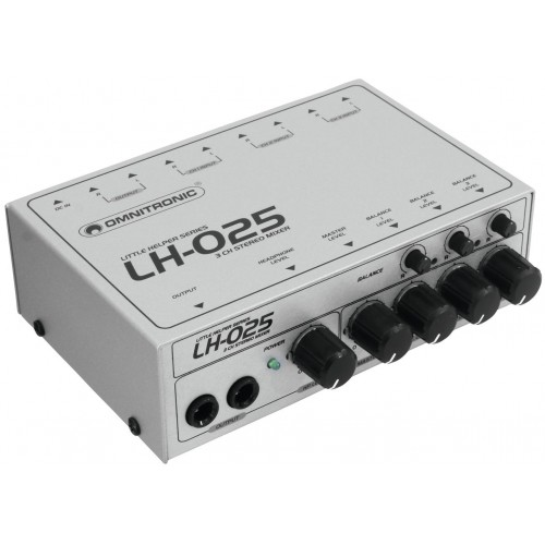 Omnitronic LH-025, mini mixážní pult 3-kanálový