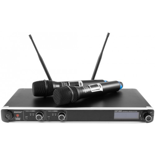 Omnitronic UHF-302, 2-kanálový bezdrátový mikrofonní set 823-832 MHz / 863-865 MHz