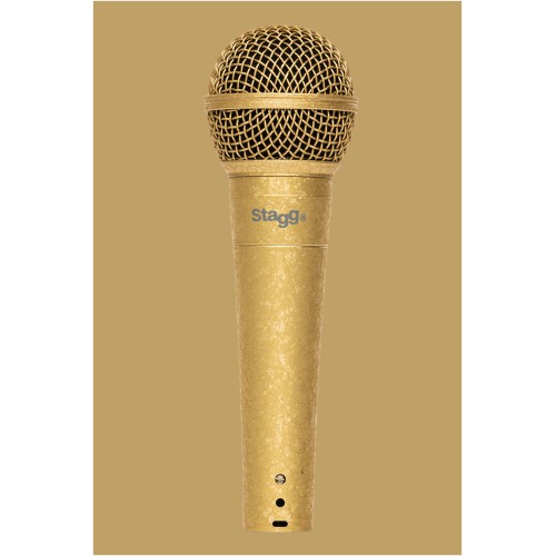 Stagg SDM50 GD, dynamický mikrofon, kovové tělo, speciální zlatá edice