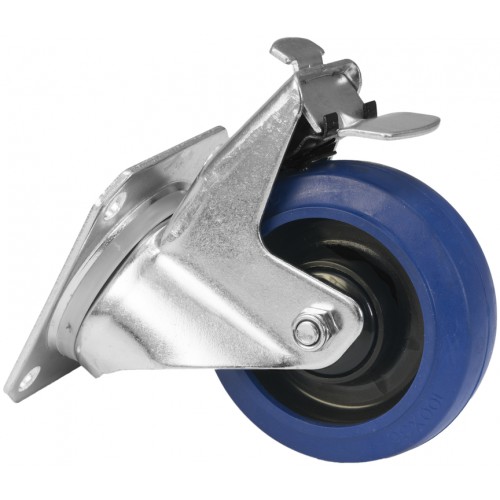 ROADINGER Otočné kolečko 100 mm, s brzdou, modré