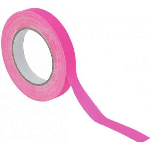 Gaffa páska 19mm x 25m neonově růžová, UV aktivní