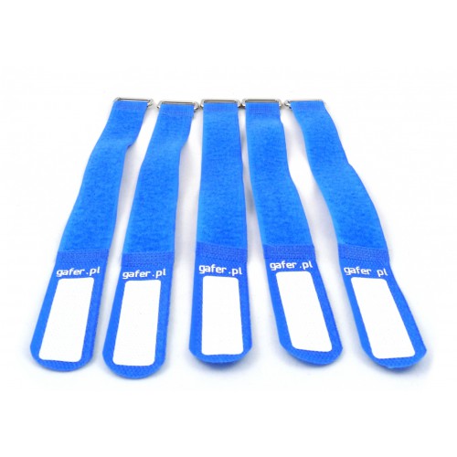 Gafer.pl Tie Straps, vázací pásky, 25x400mm, 5 ks, modré
