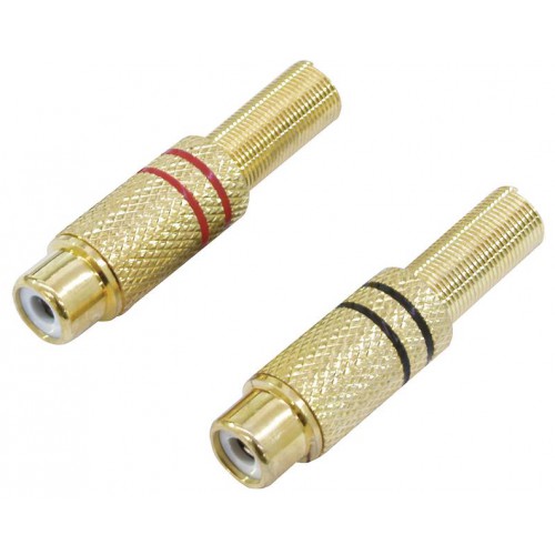 Zásuvka OMNITRONIC RCA pozlacená 5,4mm pár