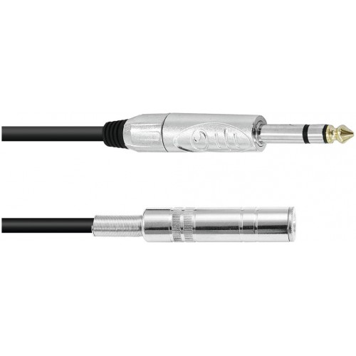 Omnitronic kabel stereo JACK samec/stereo JACK samice, 3m
