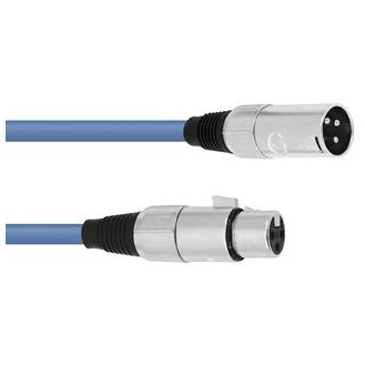 Omnitronic mikrofonní kabel XLR/XLR, 1,5m, modrý