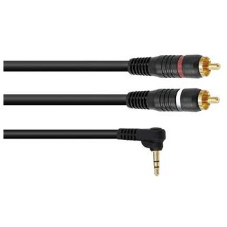 Kabel SKCW-5 Jack 3,5 stereo rohový - 2x RCA, 0,5m