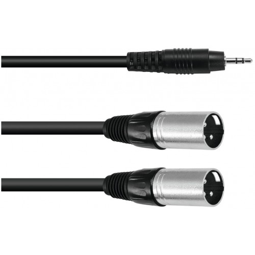 Kabel AC40-30 Jack 3,5 stereo - 2x XLR samec, 3 m