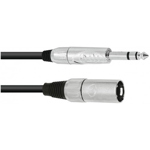 Kabel XK-09 XLR samec - Jack 6,3 stereo, 0,9 m