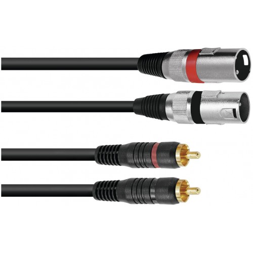 Kabel XC2-60 2x RCA - 2x XLR samec, 6 m
