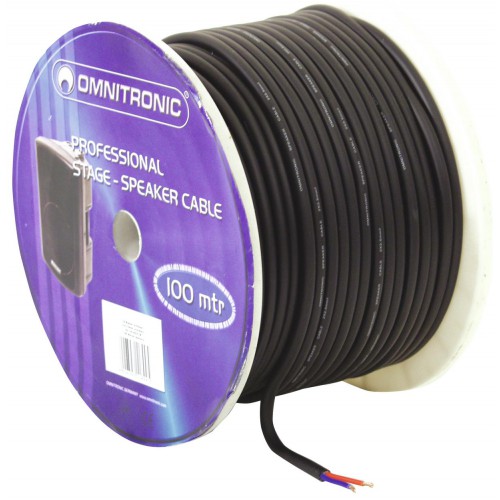 Omnitronic reproduktorový kabel, 2x 2,5 mm, cívka 100 m, cena/m