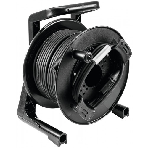 PSSO DMX cable drum XLR 30m bk Neutrik 2x0.22