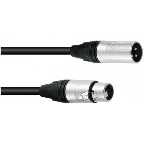 Sommer cable DMX cable XLR 3pin 10m bk Neutrik