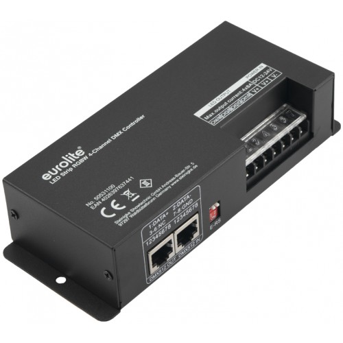 Eurolite 4-kanálový ovladač s DMX rozhraním pro LED pásky RGBW