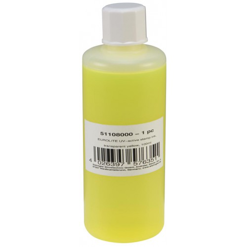 Eurolite UV aktivní razítkovací barva, transparentní žlutá, 100ml