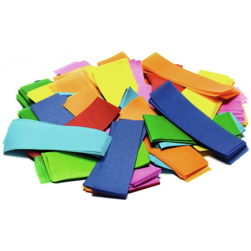 Tcm Fx pomalu padající obdélníkové konfety 55x18mm, barevné, 1kg