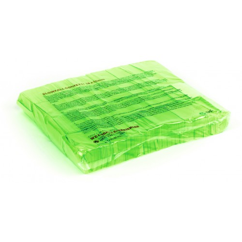 Tcm Fx pomalu padající obdélníkové konfety 55x18mm, neonové-zelené, UV