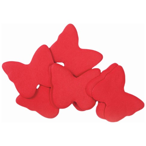 Tcm Fx pomalu padající konfety, motýlci 55x55mm, červené, 1kg