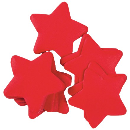 Tcm Fx pomalu padající konfety, hvězdičky 55x55mm, červené, 1kg