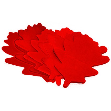 Tcm Fx pomalu padající konfety, dubové listy 120x120mm, červené, 1kg