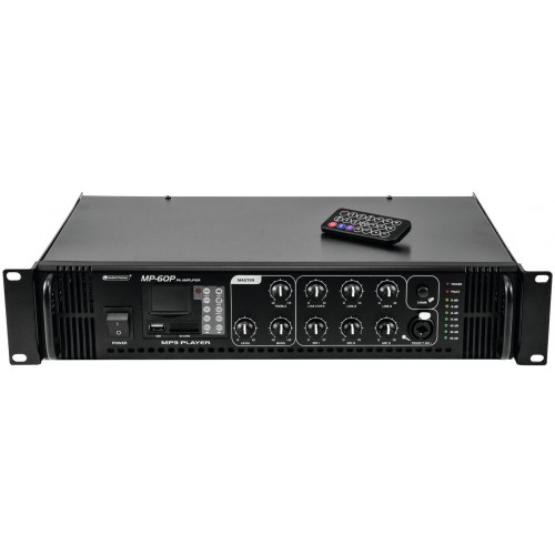 Omnitronic MP-60P, 100V mixážní zesilovač, 60W, MP3