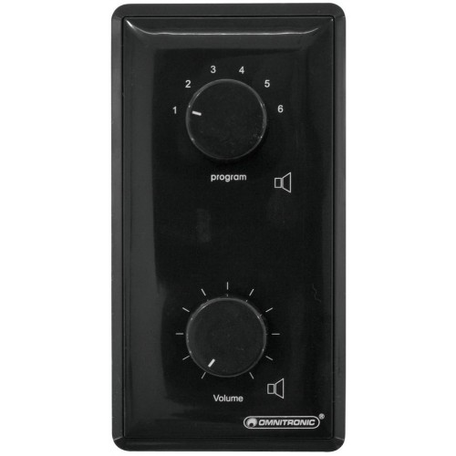 Omnitronic PA ovladač hlasitosti/volič programů 5W mono, černý