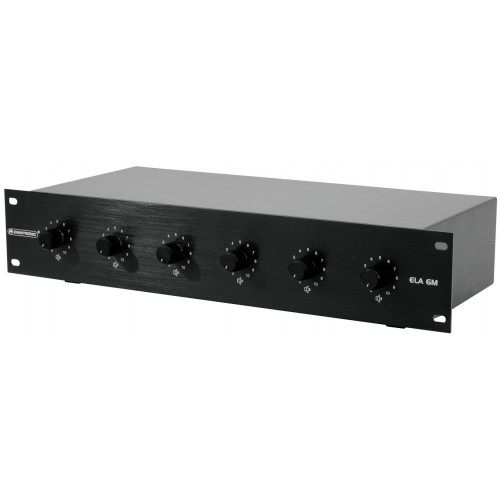 Omnitronic 6-ti zónový PA ovladač hlasitosti 5W mono, černý