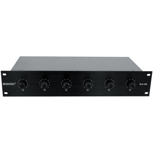 Omnitronic 6-ti zónový PA ovladač hlasitosti 10W stereo, černý