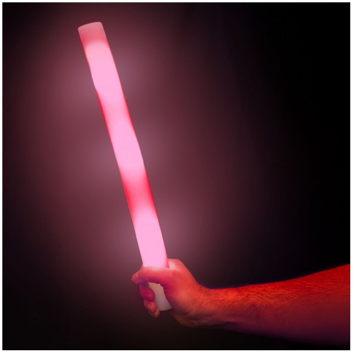 Pěnová tyč s LED světlem, balení 10 kusů, červená 