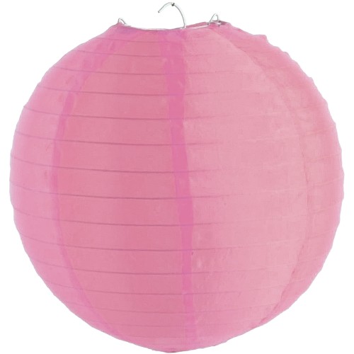 Nylonový lampion 30 cm, světle růžová