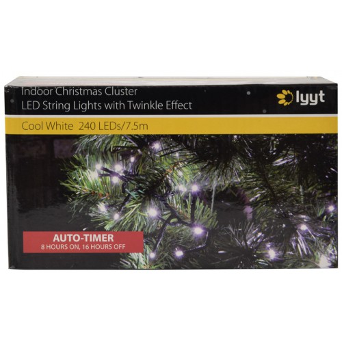 Lyyt 240TC-CW, světelný LED řetěz, 240x LED, studená bílá