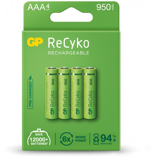 GP dobíjecí baterie AAA, 1.2V, 4ks