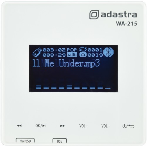 Adastra WA-215, nástěnný zesilovač 2x 15W, MP3/FM/BT