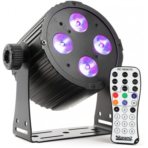 BeamZ LED FlatPAR reflektor 4x18W HCL, IR, DMX, černý